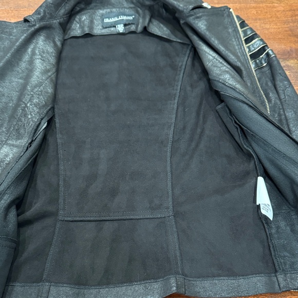 Frank Lyman Black Leatherette Jacket - Picture 9 of 12
